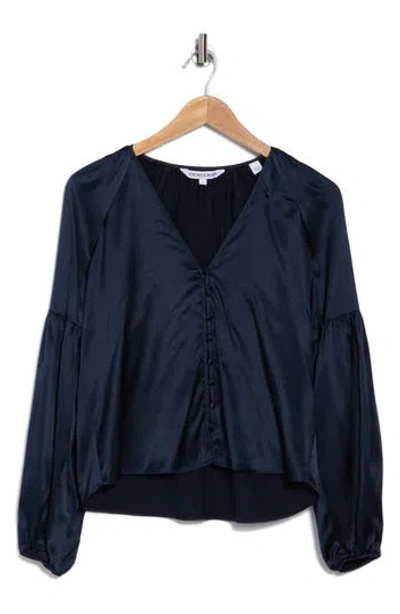 Veronica Beard Valentin Silk Blend Top In Navy