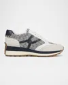 Veronica Beard Valentina Sneaker In Eclipse Navy/white Leather