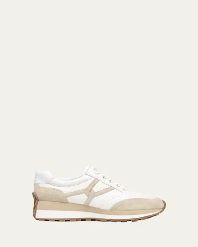 VERONICA BEARD VALENTINA MIXED LEATHER RETRO SNEAKERS
