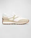 Veronica Beard Valentina Mixed Leather Retro Sneakers In Neutral