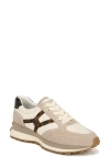 Veronica Beard Valentina Mixed Leather Retro Sneakers In Chiffon/camel