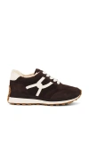 Veronica Beard Valentina Genuine Shearling Lined Sneaker In Espresso