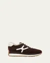 Veronica Beard Valentina Genuine Shearling Lined Sneaker In Espresso