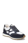 Veronica Beard Valentina Mixed Leather Retro Sneakers In Black