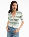 Veronica Beard Varia Striped Cardigan In Multi