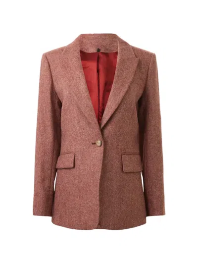 Veronica Beard Vega Dickey Button Fastening Blazer In Brown