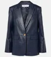 Veronica Beard Vega Leather Blazer In Blue