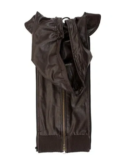 Pre-owned Veronica Beard Vegan Leather Dickey In Brown