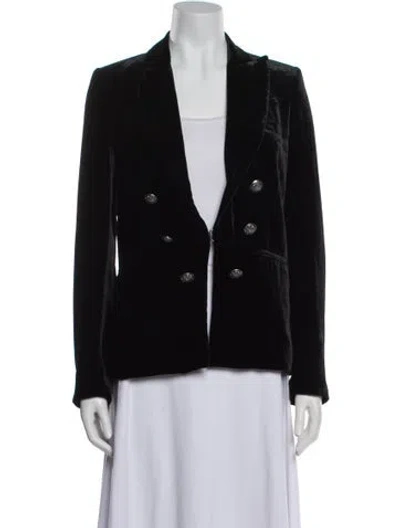 Pre-owned Veronica Beard Velvet Blazer In Black