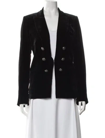 Pre-owned Veronica Beard Velvet Blazer In Black
