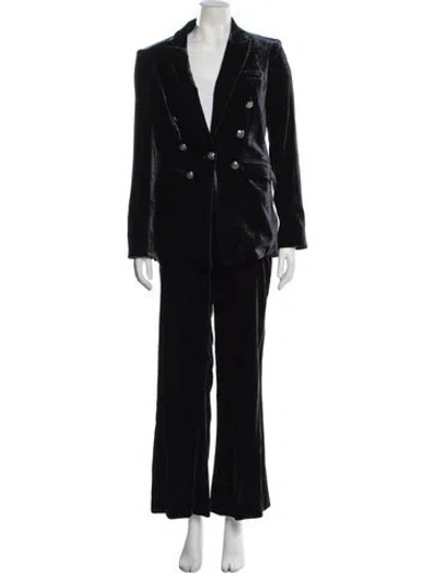 Pre-owned Veronica Beard Velvet Pantsuit In Blue