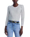 Veronica Beard Veronic Beard Mason Baseball Tee In Black White
