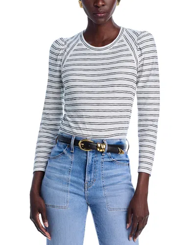 Veronica Beard Veronic Beard Mason Baseball Tee In Black White