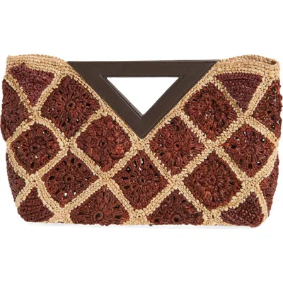 Veronica Beard Vesper Raffia Handbag In Brown