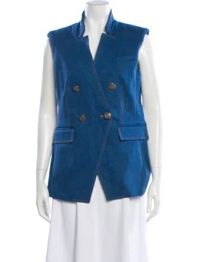 Pre-owned Veronica Beard Vest In Blue