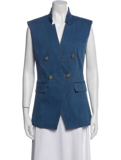 Pre-owned Veronica Beard Vest In Blue