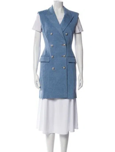 Pre-owned Veronica Beard Vest In Blue
