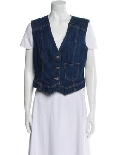 Pre-owned Veronica Beard Vest In Blue