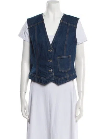 Pre-owned Veronica Beard Vest In Blue