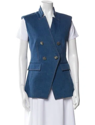 Pre-owned Veronica Beard Vest In Blue