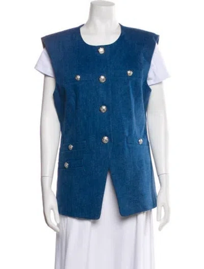 Pre-owned Veronica Beard Vest In Blue