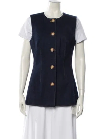 Pre-owned Veronica Beard Vest In Blue