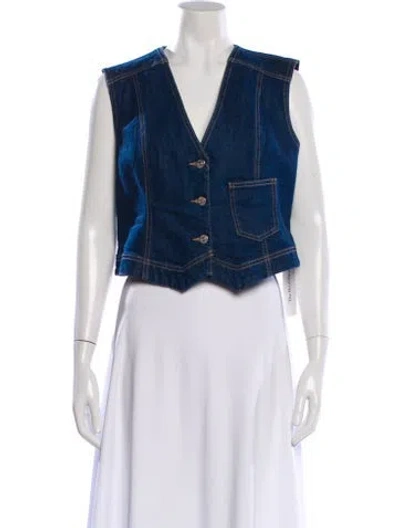 Pre-owned Veronica Beard Vest In Blue