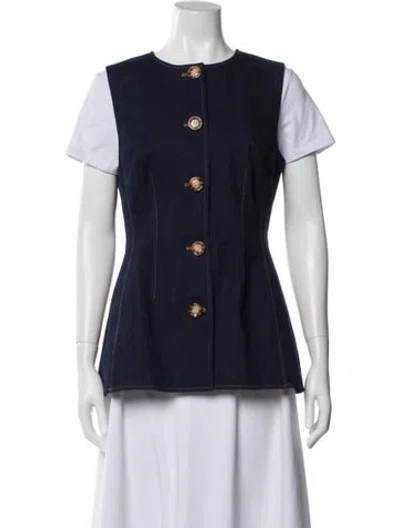 Pre-owned Veronica Beard Vest In Blue