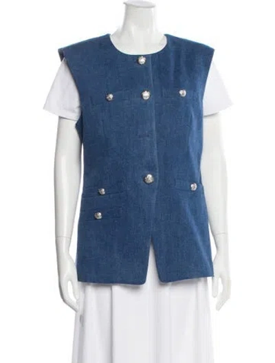 Pre-owned Veronica Beard Vest In Blue