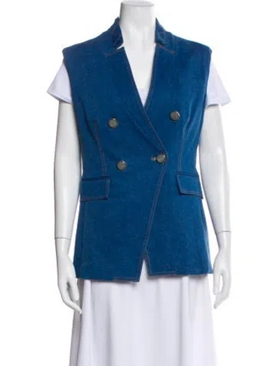 Pre-owned Veronica Beard Vest In Blue
