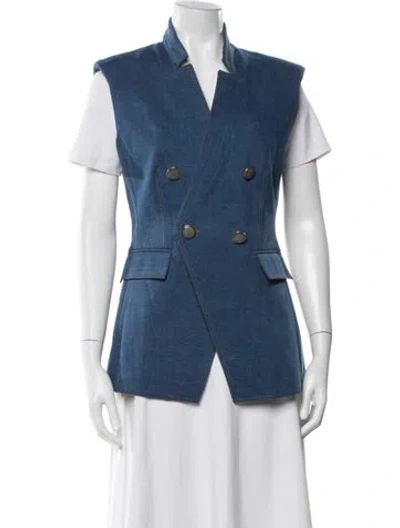 Pre-owned Veronica Beard Vest In Blue