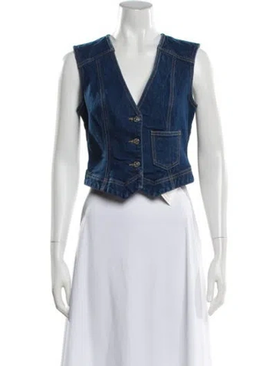 Pre-owned Veronica Beard Vest In Blue