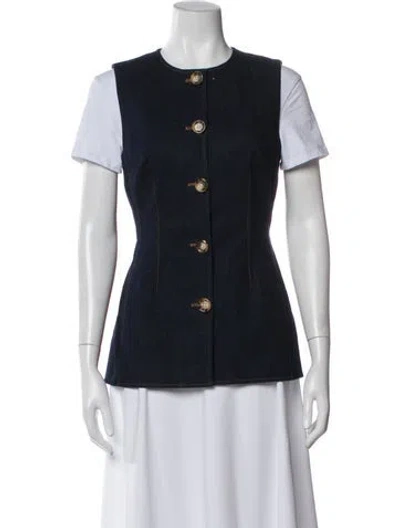 Pre-owned Veronica Beard Vest In Blue
