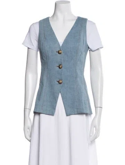 Pre-owned Veronica Beard Vest In Blue