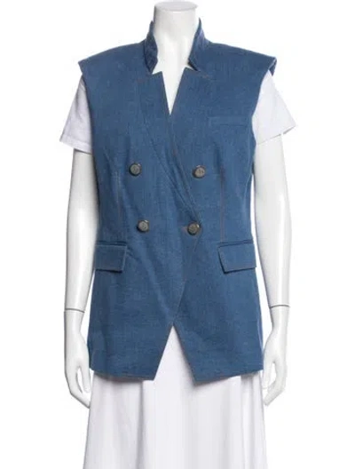Pre-owned Veronica Beard Vest In Blue
