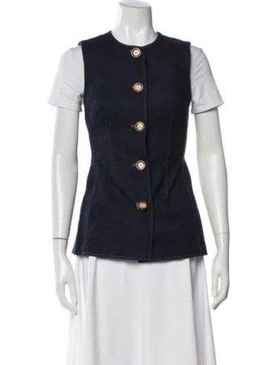Pre-owned Veronica Beard Vest In Blue