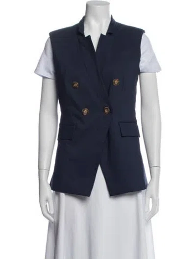 Pre-owned Veronica Beard Vest In Blue