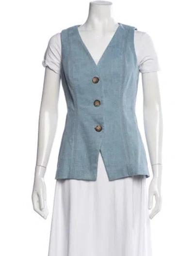 Pre-owned Veronica Beard Vest In Blue