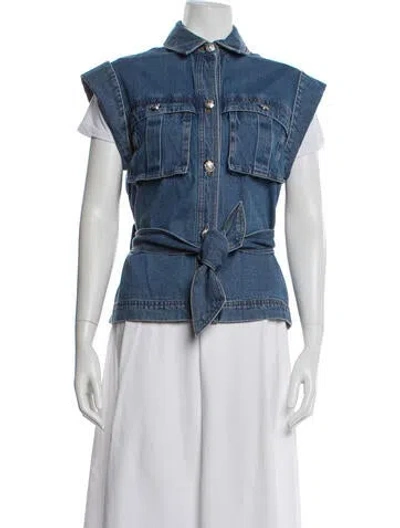 Pre-owned Veronica Beard Vest In Blue