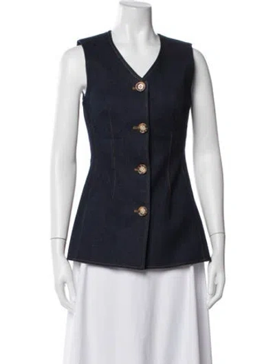 Pre-owned Veronica Beard Vest In Blue