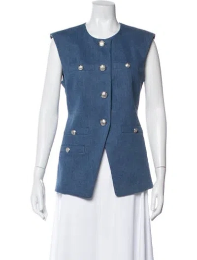 Pre-owned Veronica Beard Vest In Blue