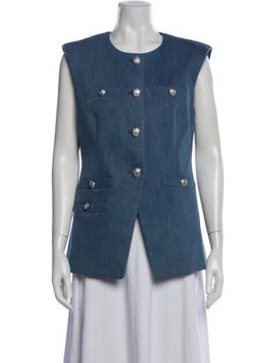 Pre-owned Veronica Beard Vest In Blue
