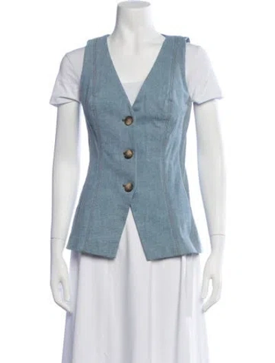 Pre-owned Veronica Beard Vest In Blue