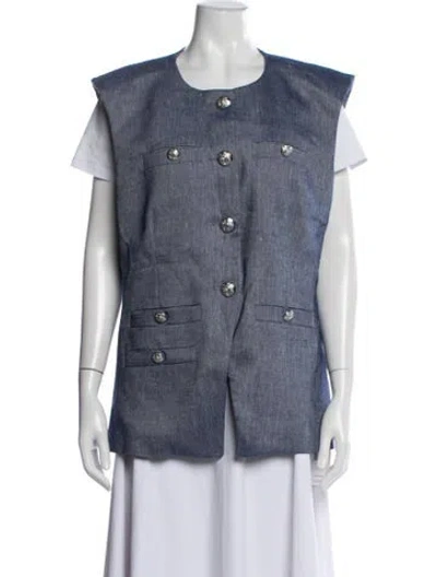 Pre-owned Veronica Beard Vest In Blue