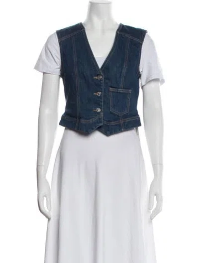 Pre-owned Veronica Beard Vest In Blue