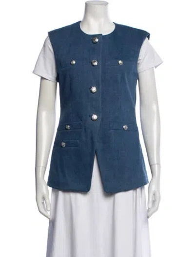 Pre-owned Veronica Beard Vest In Blue