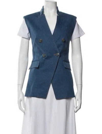 Pre-owned Veronica Beard Vest In Blue
