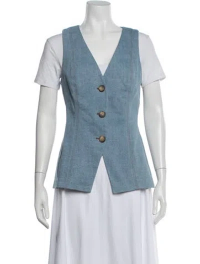 Pre-owned Veronica Beard Vest In Blue