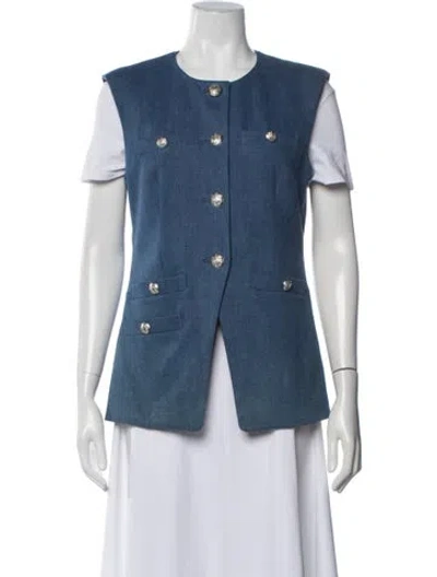 Pre-owned Veronica Beard Vest In Blue