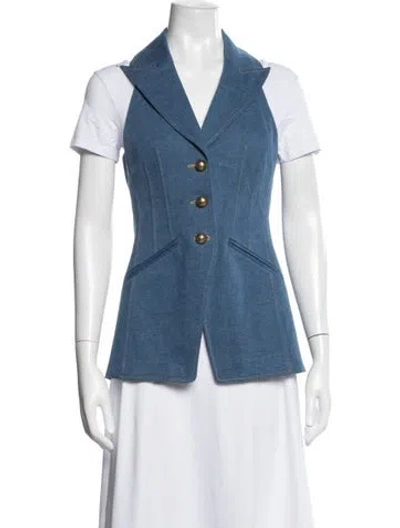 Pre-owned Veronica Beard Vest In Blue